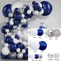 129Pcs Blue Balloon Arch Kit For Party Decor - Layoris