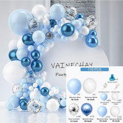 110Pcs Blue Balloon Arch Kit For Party Decor - Layoris