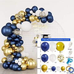 174Pcs Blue Balloon Arch Kit For Party Decor - Layoris