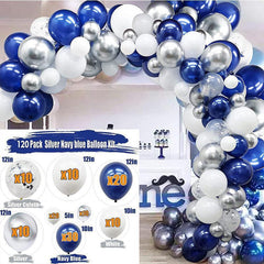 120Pcs Blue Balloon Arch Kit For Party Decor - Layoris