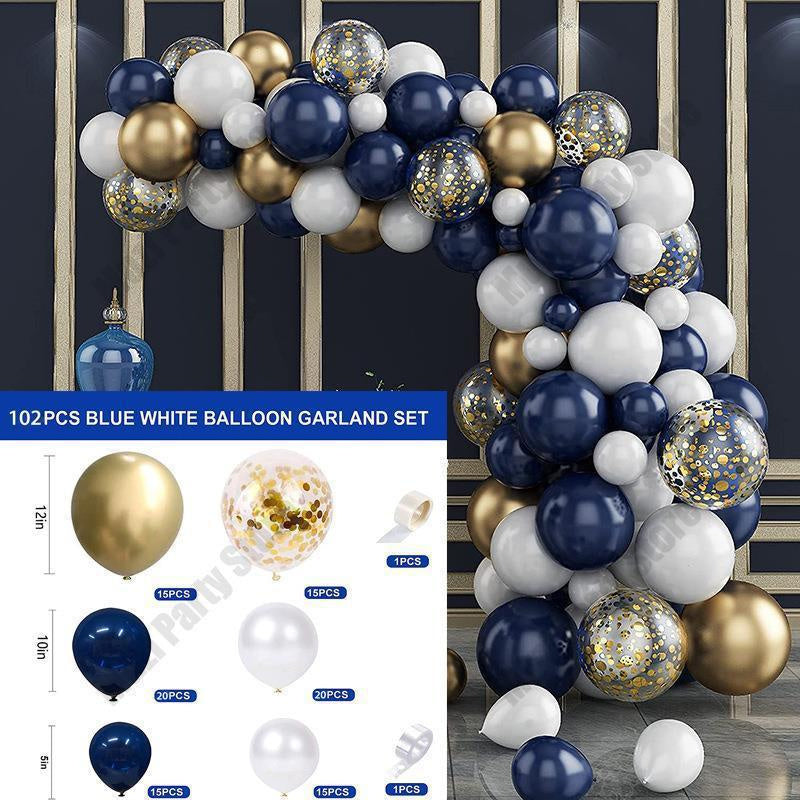 102Pcs Blue Balloon Arch Kit For Party Decor - Layoris