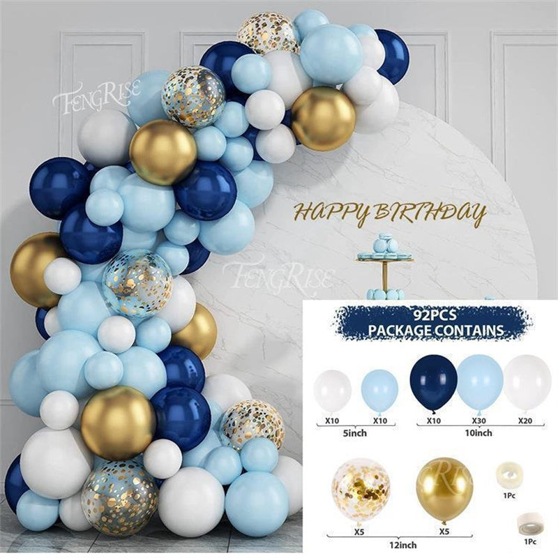 92Pcs Blue Balloon Arch Kit For Party Decor - Layoris