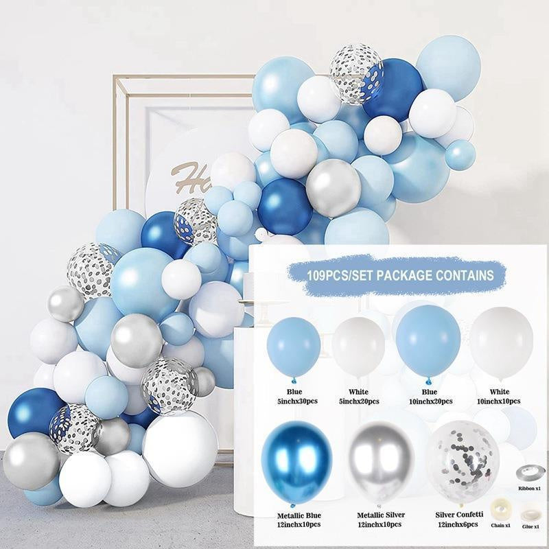 109Pcs Blue Balloon Arch Kit For Party Decor - Layoris