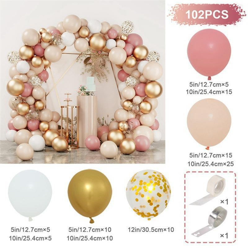102Pcs Boho Themed Balloon Arch Kit For Baby Shower - Layoris