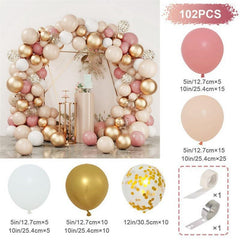 102Pcs Boho Themed Balloon Arch Kit For Baby Shower - Layoris