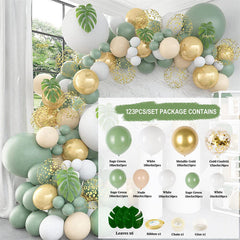123Pcs Forest Green Balloon Arch Kit For Party Decor - Layoris