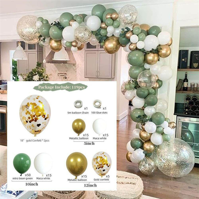 119Pcs Forest Green Balloon Arch Kit For Party Decor - Layoris