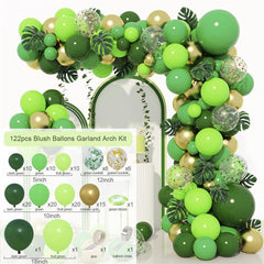 122Pcs Jungle Green Balloon Arch Kit For Party Decor - Layoris