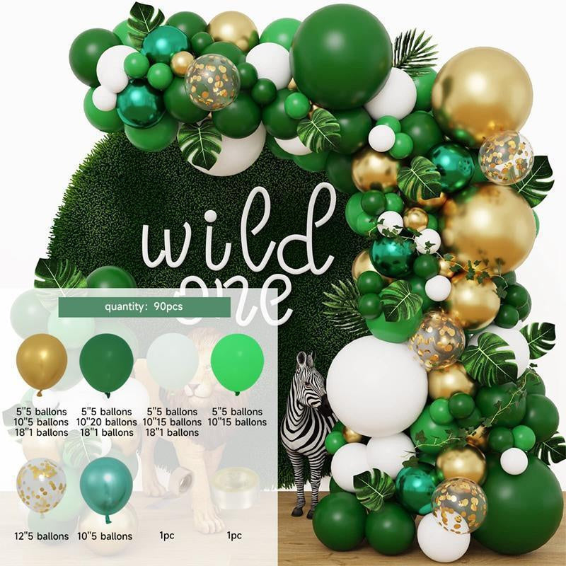 90Pcs Jungle Green Balloon Arch Kit For Party Decor - Layoris