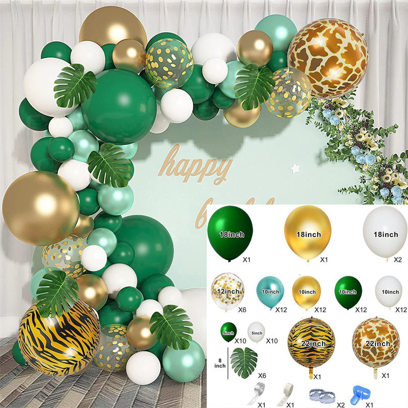 91Pcs Jungle Green Balloon Arch Kit For Party Decor - Layoris