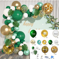 91Pcs Jungle Green Balloon Arch Kit For Party Decor - Layoris