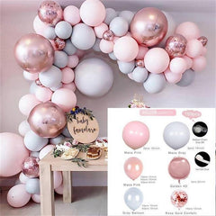 169Pcs Pink Blue Balloon Arch Kit For Party Decor - Layoris