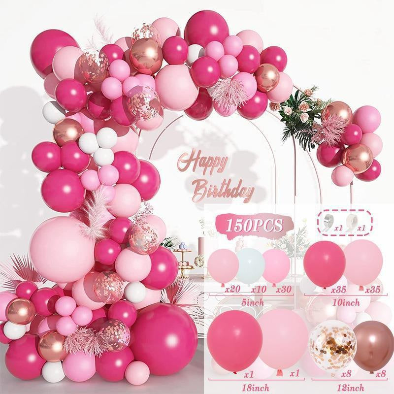 150Pcs Pink Balloon Arch Kit For Party Decor - Layoris