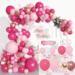 150Pcs Pink Balloon Arch Kit For Party Decor - Layoris