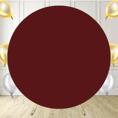Dark Red Circle Backdrop For Party Event - Layoris