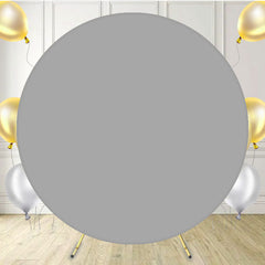 Grey Circle Backdrop For Party Event - Layoris