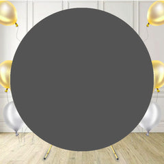 Dark Grey Circle Backdrop For Party Event - Layoris