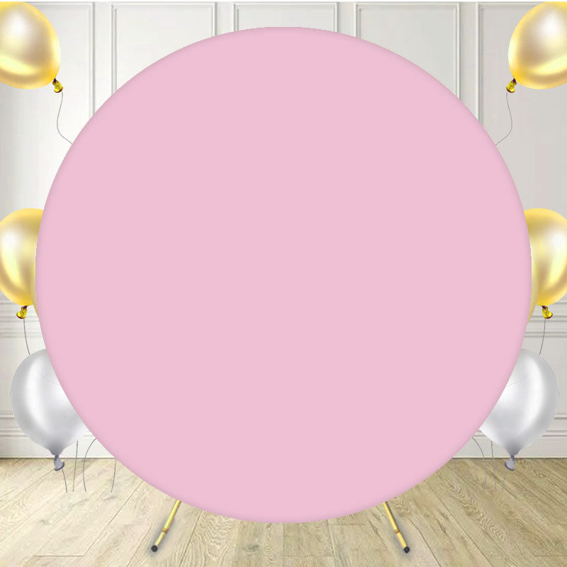 Blush Pink Round Backdrop For Party Event - Layoris