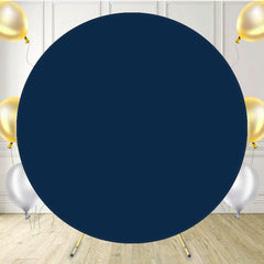 Navy Solid Circle Party Backdrop - Layoris