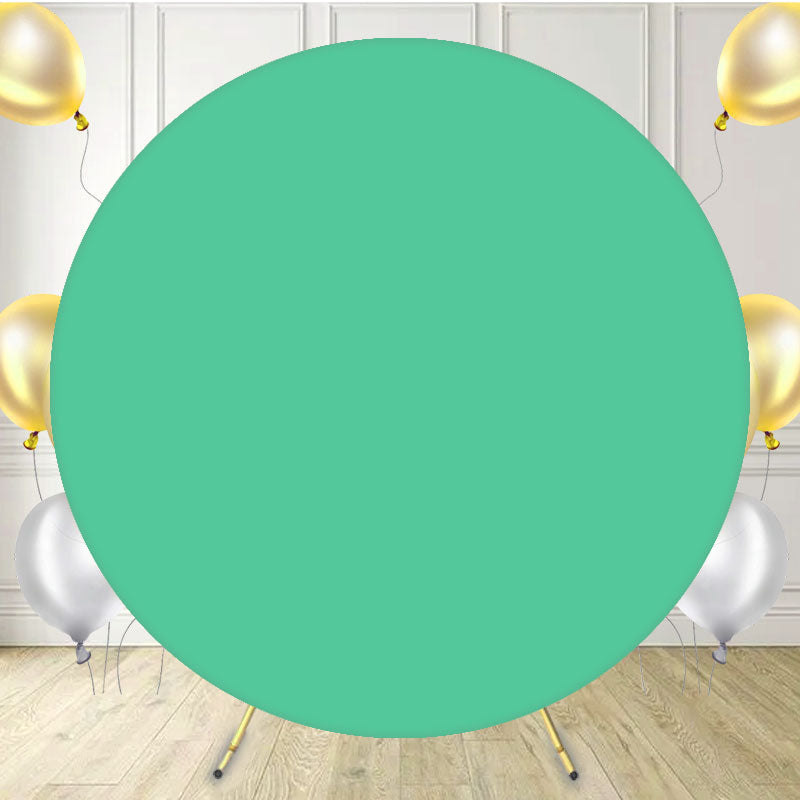 Bright Teal Solid Round Backdrop - Layoris