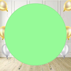 Sage Green Round Party Backdrop Cover - Layoris
