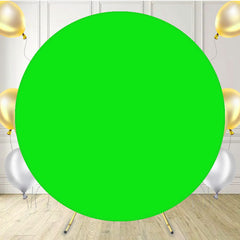 Fluorescent Green Solid Round Backdrop - Layoris