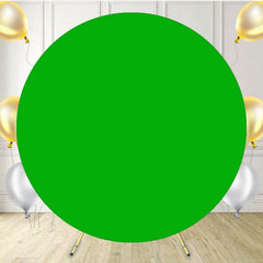 Green Round Backdrop For Party Event - Layoris