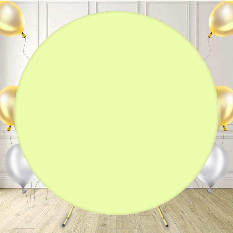 Lemon Color Solid Round Party Backdrop - Layoris