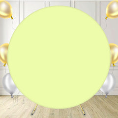 Lemon Color Solid Round Party Backdrop - Layoris