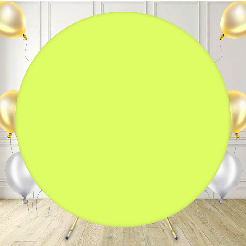 Yellow Solid Round Backdrop Cover For Party - Layoris