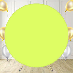 Yellow Solid Round Backdrop Cover For Party - Layoris