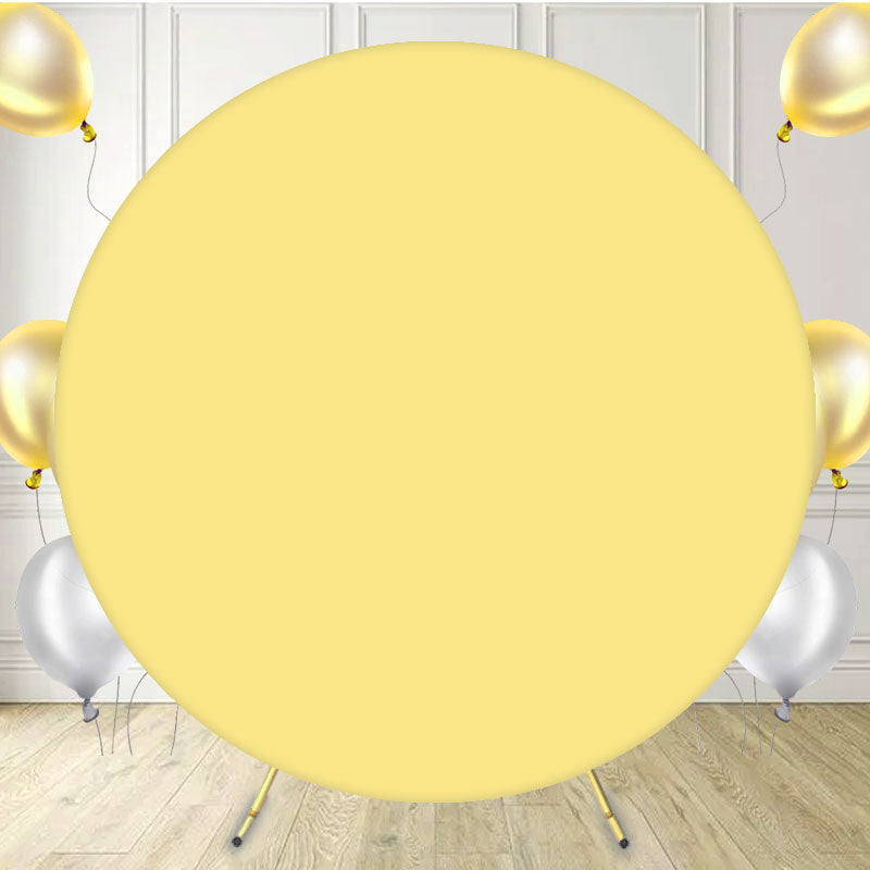 Hami Melon Yellow Solid Color Round Backdrop - Layoris