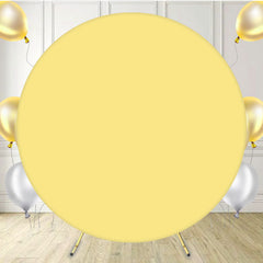 Hami Melon Yellow Solid Color Round Backdrop - Layoris