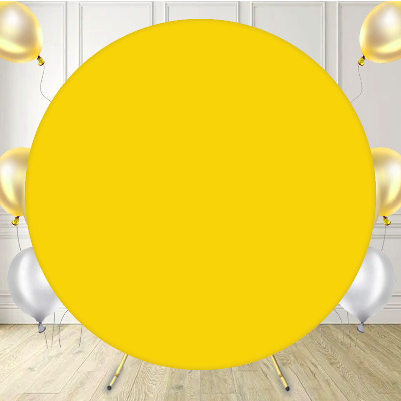 Fashionable Gold Solid Color Circular Backdrop - Layoris
