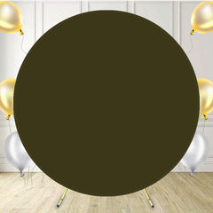 Coffee Solid Color Circular Backdrop - Layoris