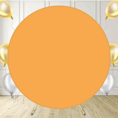 Orange Solid Color Circular Backdrop - Layoris