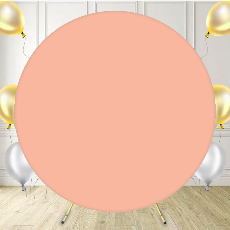 Light Peach Round Backdrop Cover - Layoris