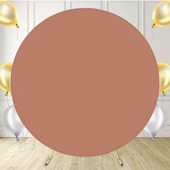 Dusty Peach Solid Color Round Backdrop - Layoris