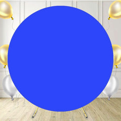 Bright Blue Round Party Backdrop - Layoris