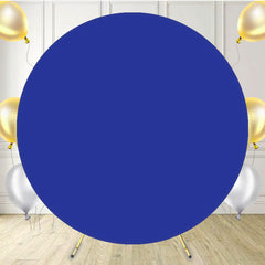 Dark Blue Round Party Backdrop - Layoris