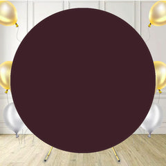Dark Plum Round Backdrop For Party - Layoris