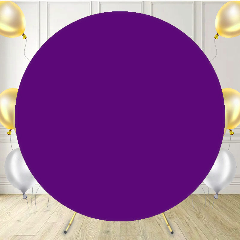 Purple Round Backdrop For Party - Layoris