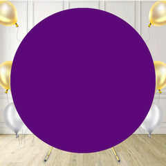 Purple Round Backdrop For Party - Layoris