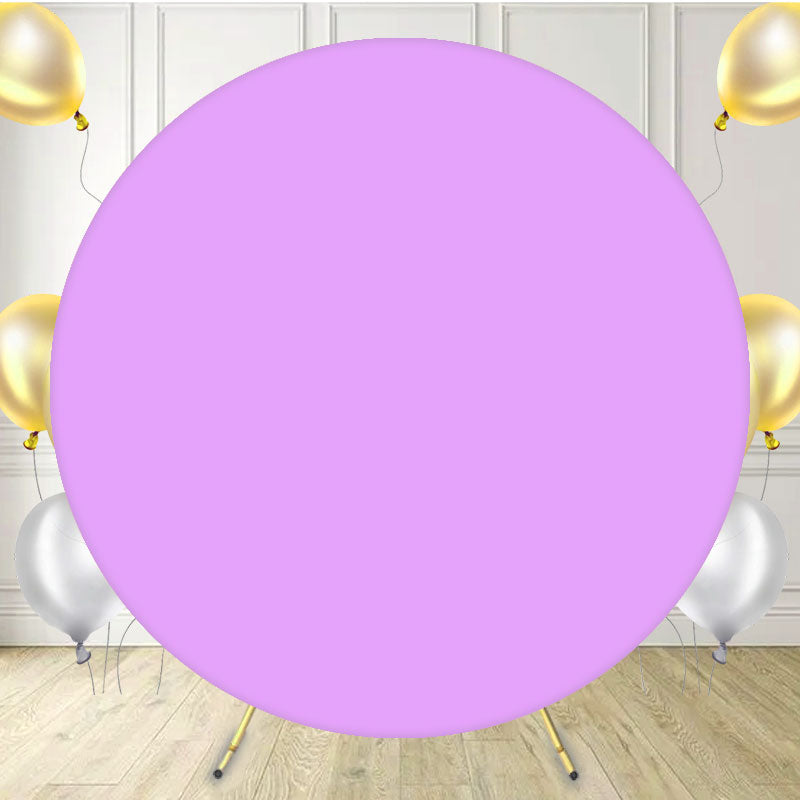Lilac Solid Round Party Event Backdrop - Layoris