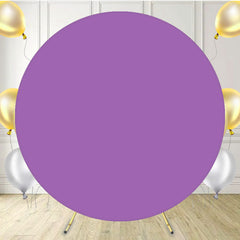 Dark Lilac Circle Backdrop For Party - Layoris