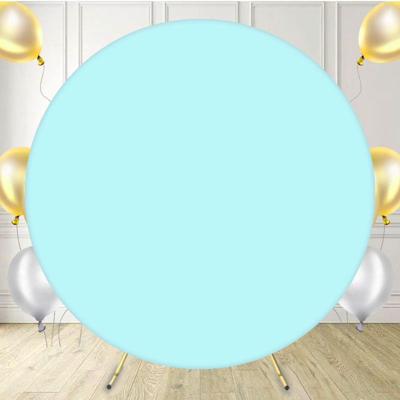 Baby Blue Circle Party Backdrop - Layoris