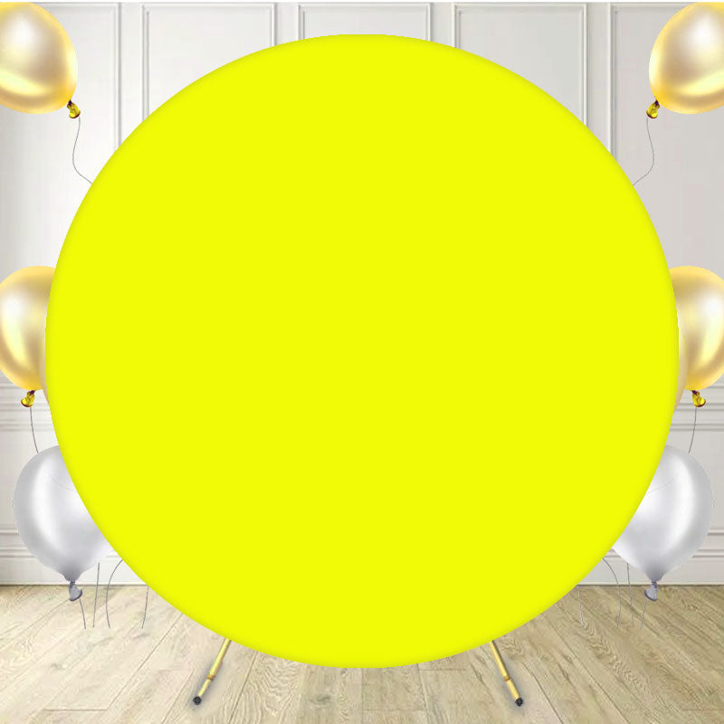 Yellow Solid Circle Party Backdrop - Layoris