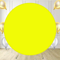 Yellow Solid Circle Party Backdrop - Layoris