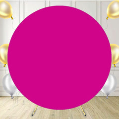 Hot Pink Round Backdrop Cover For Party - Layoris