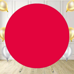 Red Round Backdrop Cover For Party - Layoris